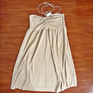 H&M Cream Spaghetti Strap Halter Sundress Casual
